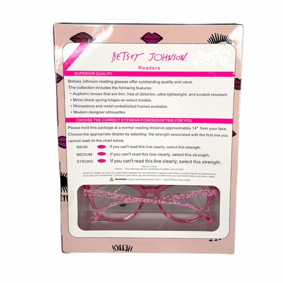 Betsey Johnson Cat’s Eye Reading Glasses +1.50 - Picture 4 of 5